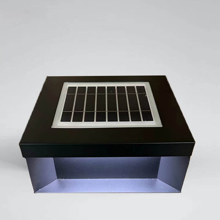 Solar Modern Glass Cuboid LED Outdoor Landscape Light
