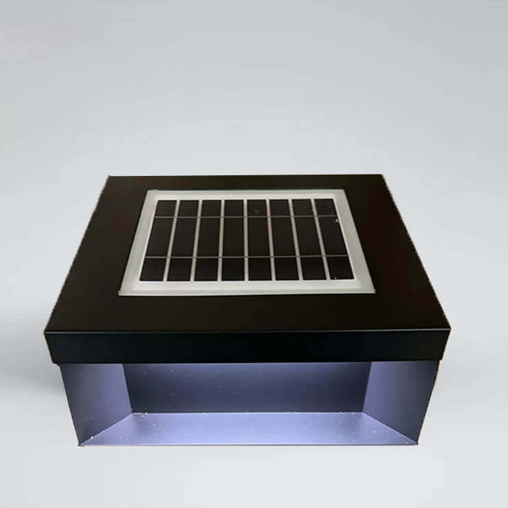 Solar Modern Glass Cuboid LED Outdoor Landscape Light