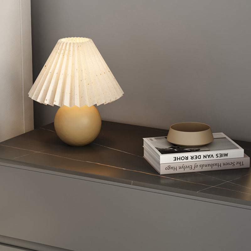 Minimalist Rock Slab Solid Wood Nightstand — Green