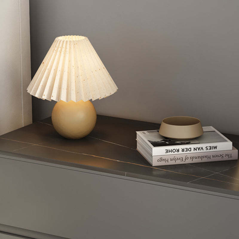 Minimalist Rock Slab Solid Wood Nightstand — Green