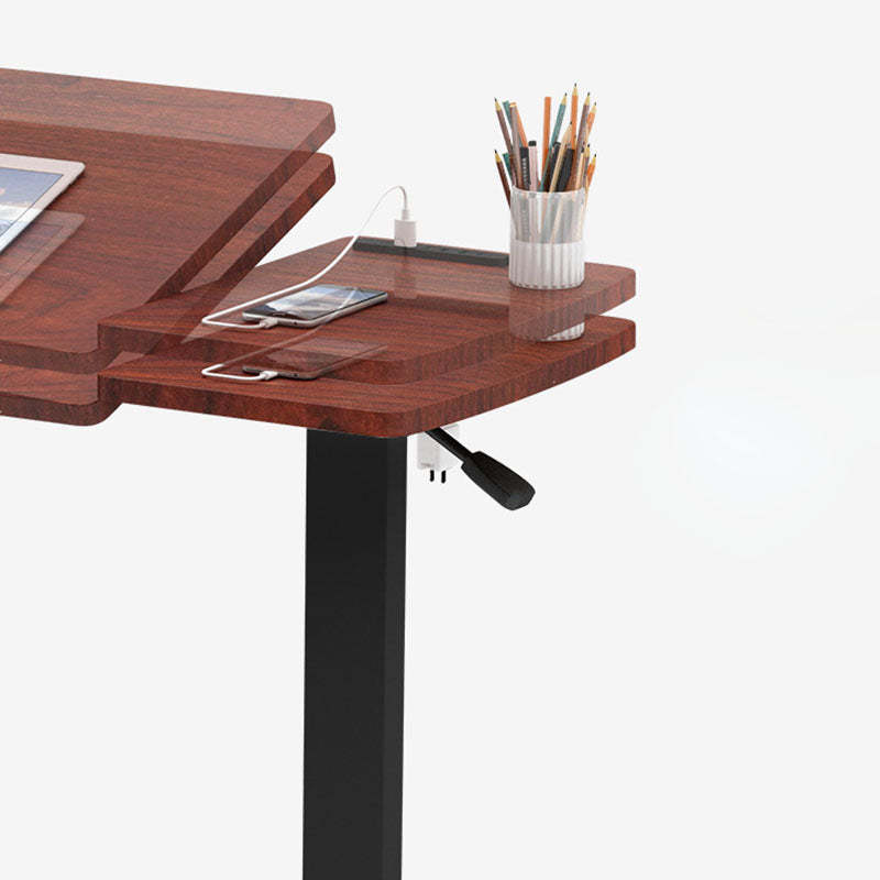 Minimalist Rectangular Wood Metal Foldable End Table