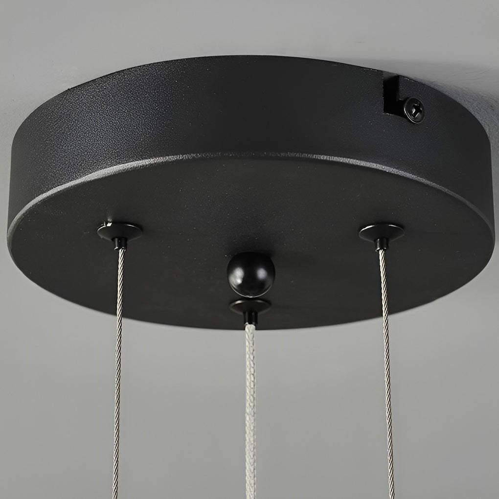 Round Plate LED Modern Island Pendant