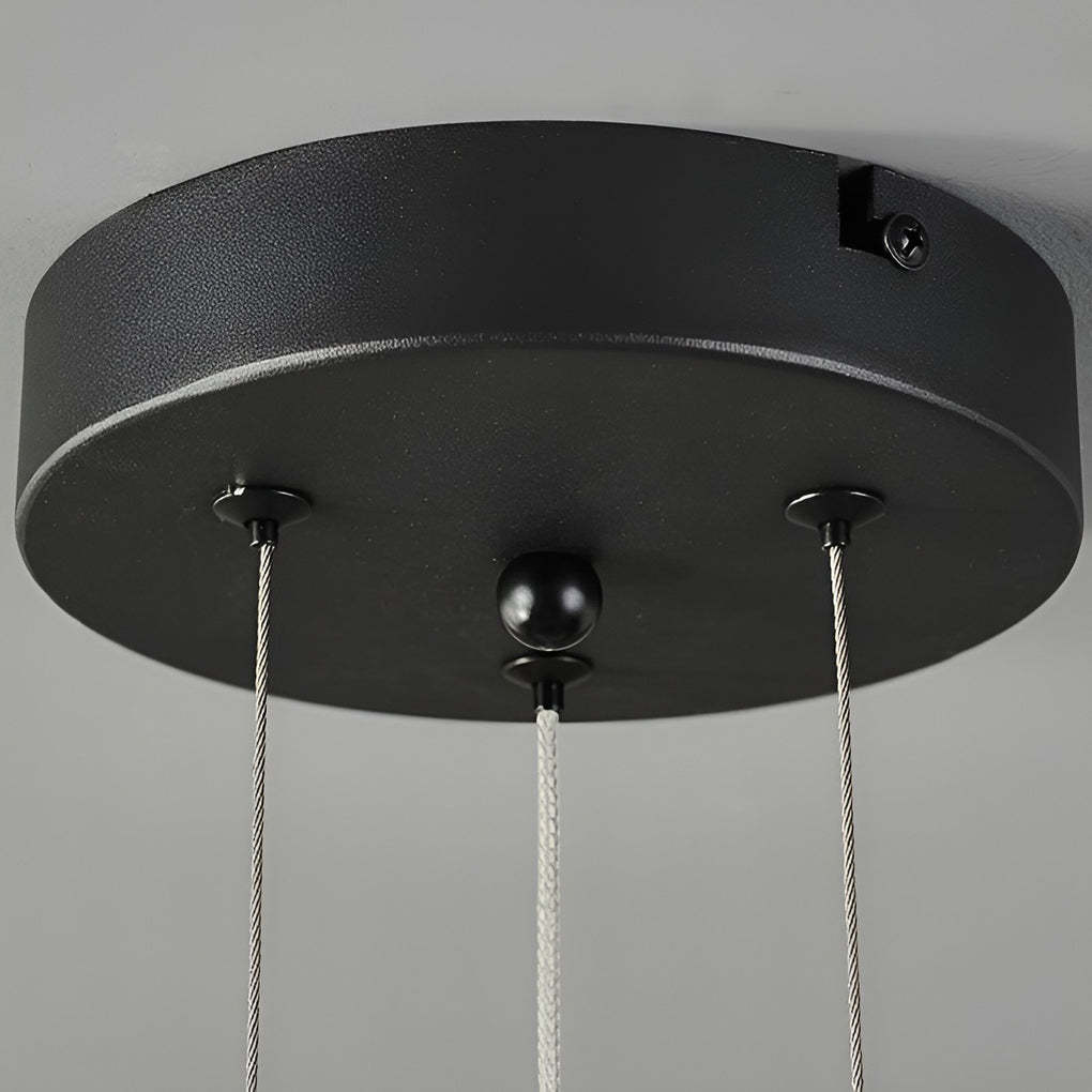 Round Plate LED Modern Island Pendant