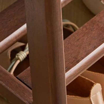 Minimalist Wood Leather Shoe Storage Bench