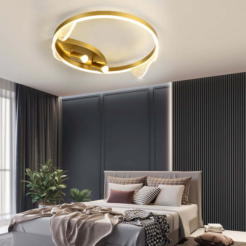 Round Dimmable LED Modern Ceiling Light with Spotlights