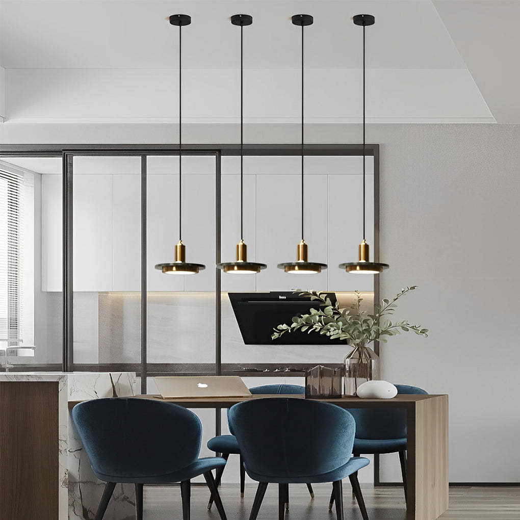 Round Flying Saucer Iron LED Modern Pendant