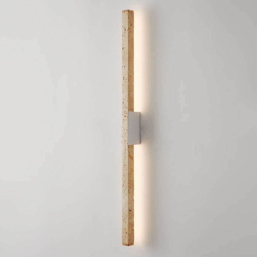 Japanese Wabi-Sabi Yellow Travertine Long Wall