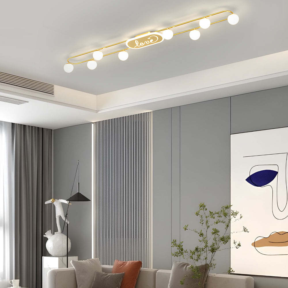 4/6/8-Light Round Acrylic Ball Modern Ceiling Light