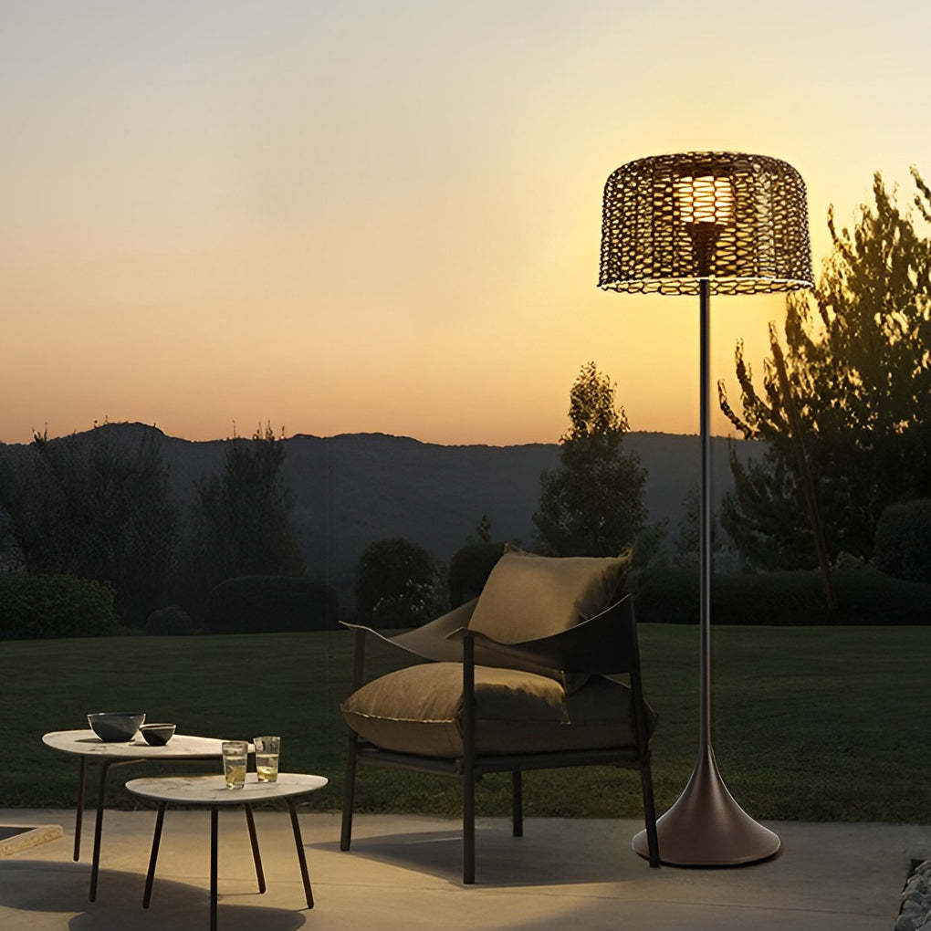1-light Mesh Outdoor Floor Lamp-Lighom