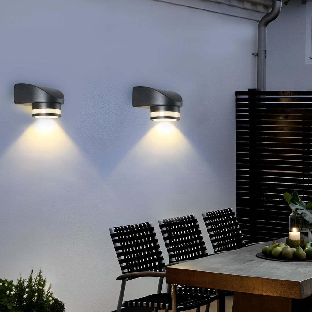 Round Up and Dawn Light LED Waterproof Black Outdoor Wall Washer Lights-Lighom