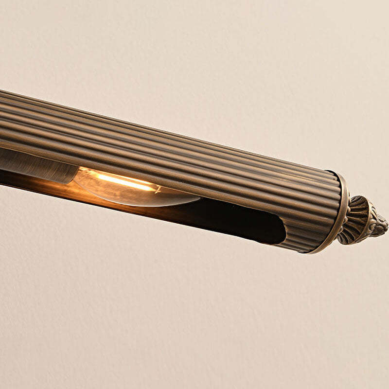 French Antique Copper Cylindrical Vanity Wall Sconce