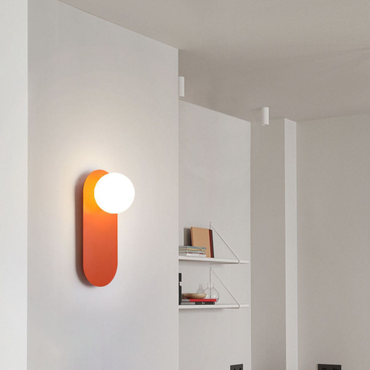 Nordic Minimalist Glass Orange Ring Sconce