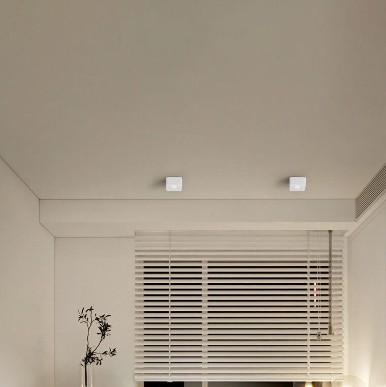 Minimalist Square Aluminum LED Spotlight Flush Ceiling Light