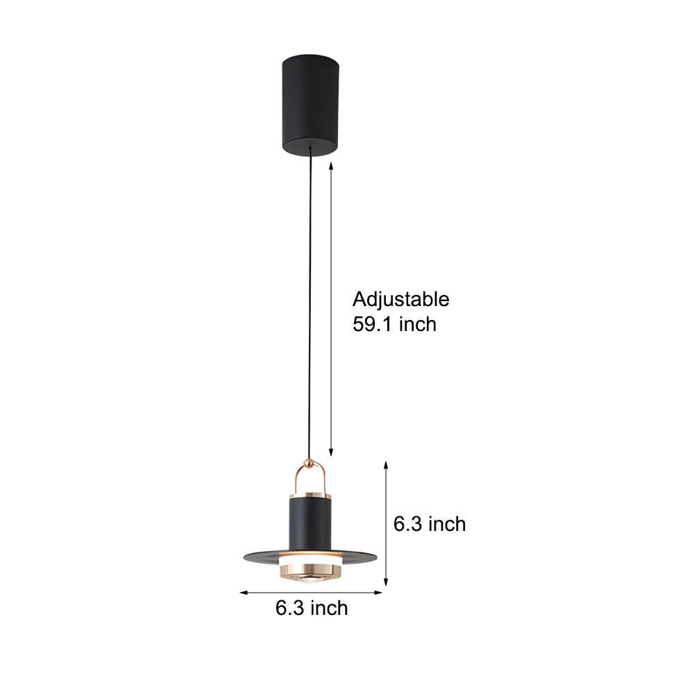 Small Simple Metal Glass LED Nordic Pendant Lamp