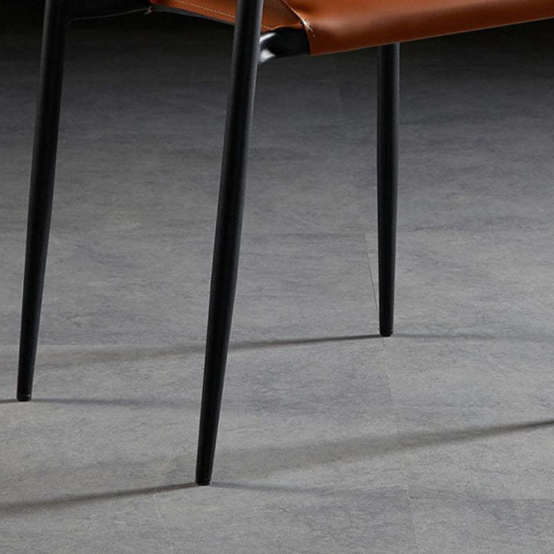 Nordic Leather Steel Stackable Dining Chair