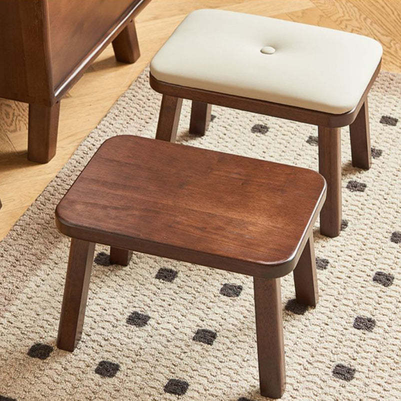 Minimalist PU Leather Solid Wood Chair