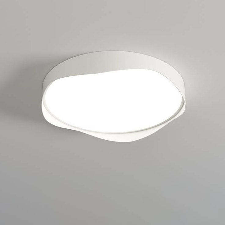 Nordic Minimalist Round Curve LED Flush Mount Light