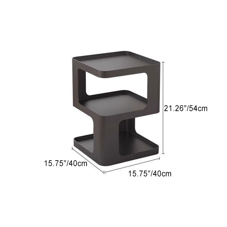 Nordic Rectangular Iron 3-Tier End Table