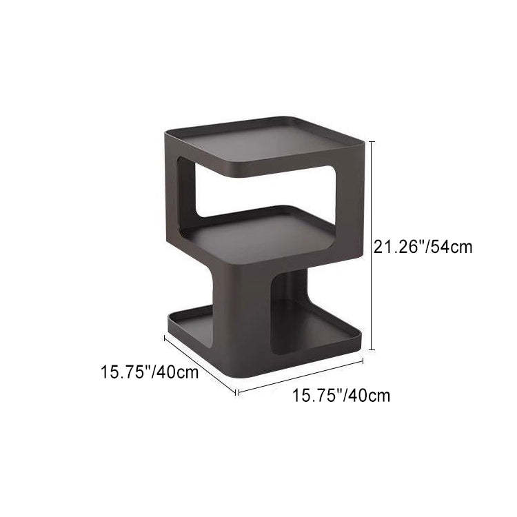 Nordic Rectangular Iron 3-Tier End Table