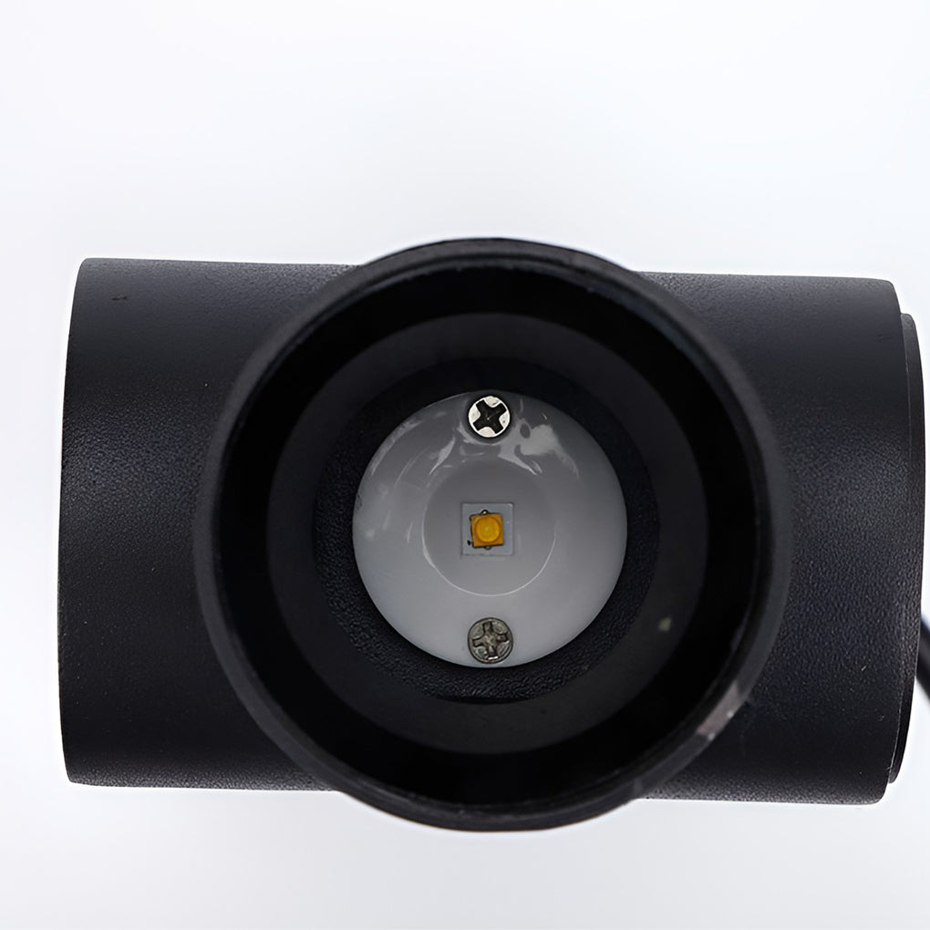 Waterproof LED Up and Down Lights Black Modern Outdoor Wall Sconce Lighting-Lighom
