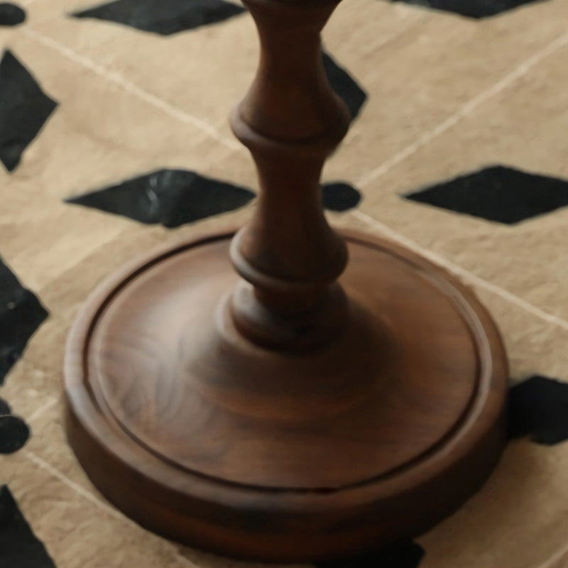 Vintage Round Lace Wood Coffee Table