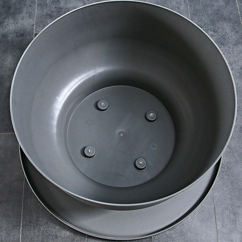 Minimalist Round Plastic Coffee Table — White