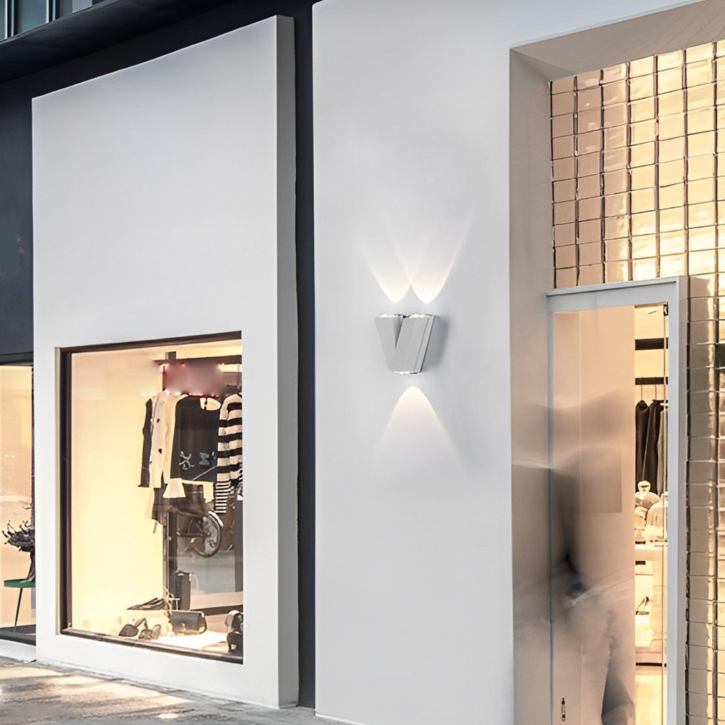 N/V/W Letters Creative Waterproof Modern LED Outdoor Wall Sconce Lighting-Lighom