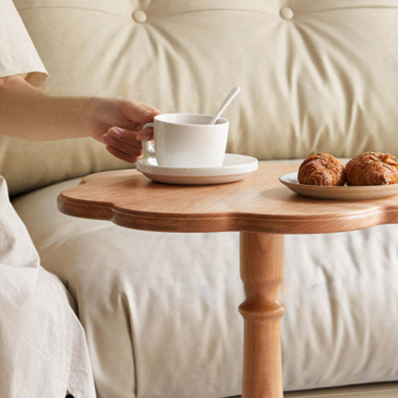 Vintage Flower Cherry Wood Coffee Table