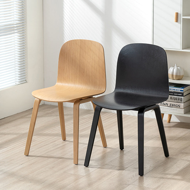 Nordic Solid Wood Dining Chair — Walnut
