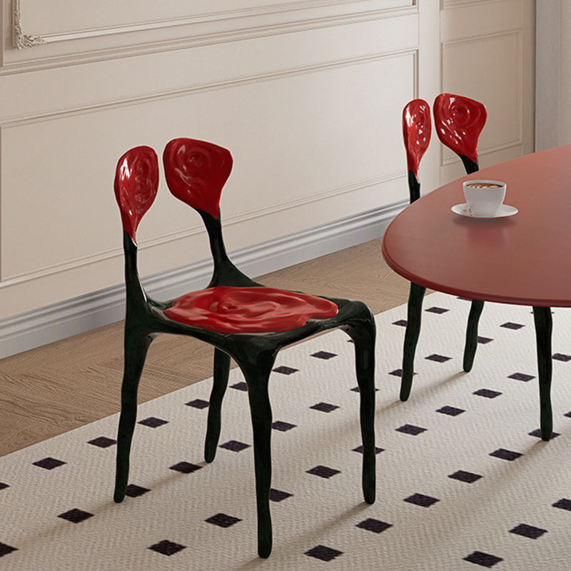 Art Deco Rose FRP Dining Chair