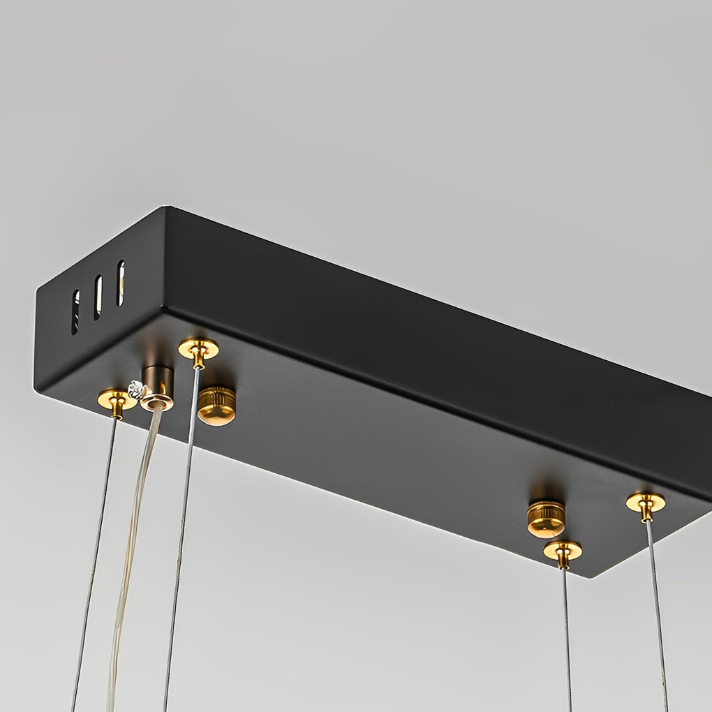 Circular Metal Dimmable LED Postmodern Chandelier