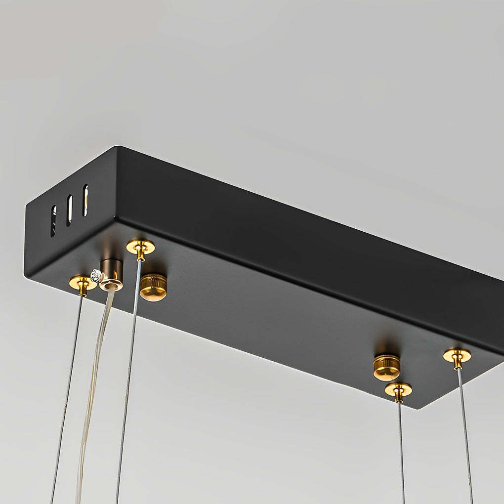 Circular Metal Dimmable LED Postmodern Chandelier