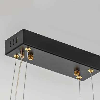 Circular Metal Dimmable LED Postmodern Chandelier