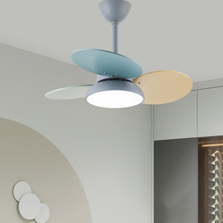 Simple Colorful Fan Leaf Kids Fan Light