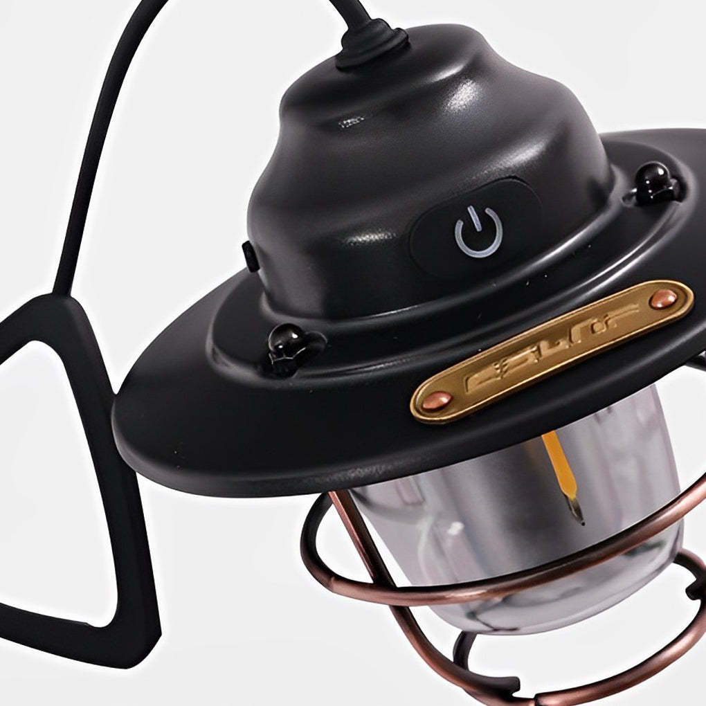 Round LED Waterproof USB Rechargeable Retro Outdoor Light Camping Lamp-Lighom