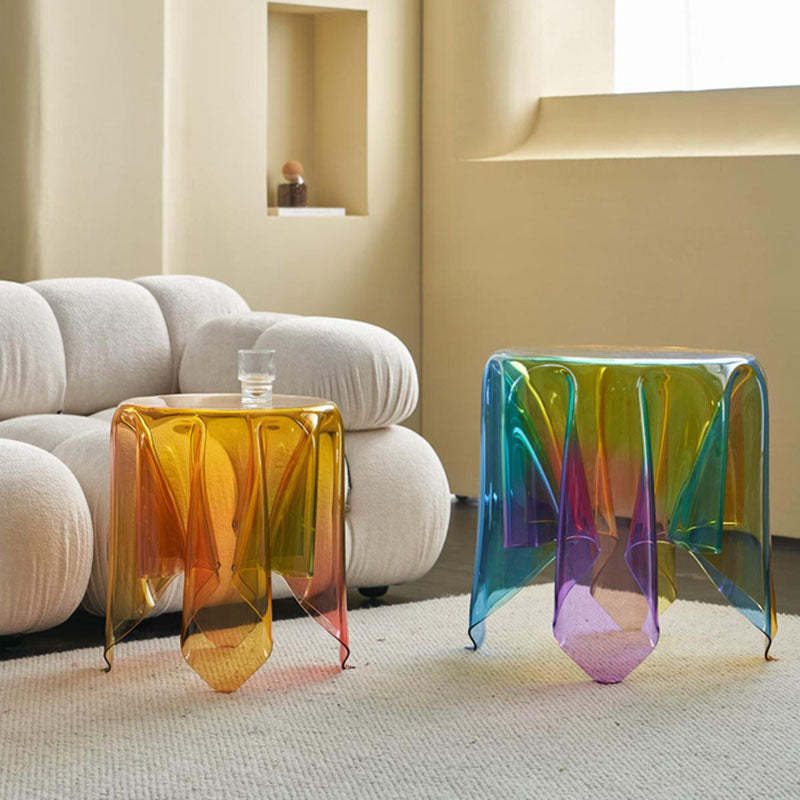 Scandinavian Wrinkle Tablecloth Acrylic Coffee Table