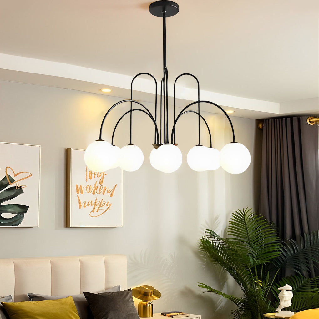 Iron Glass Nordic Ceiling Chandelier