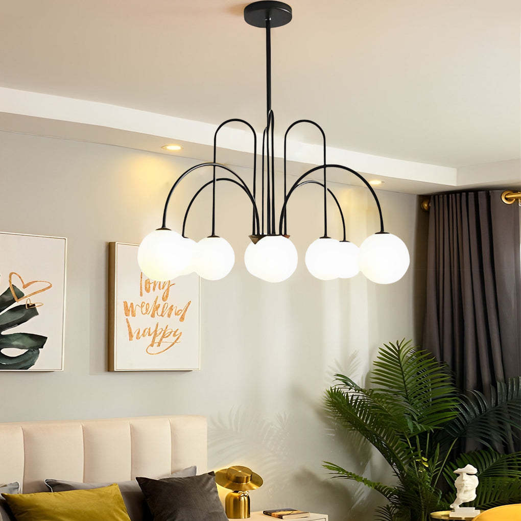 Iron Glass Nordic Ceiling Chandelier