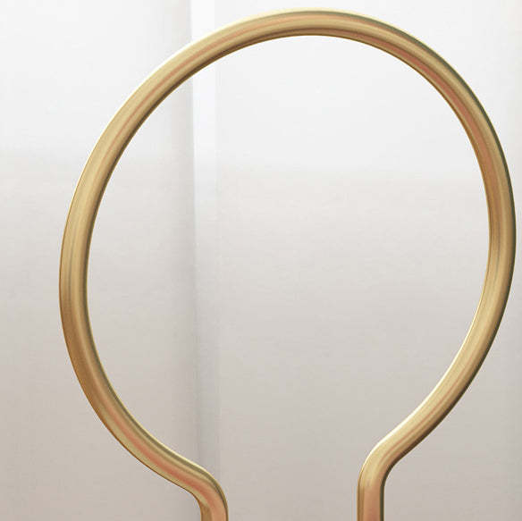 Minimalist Round Velvet Leather Metal Vanity Stool