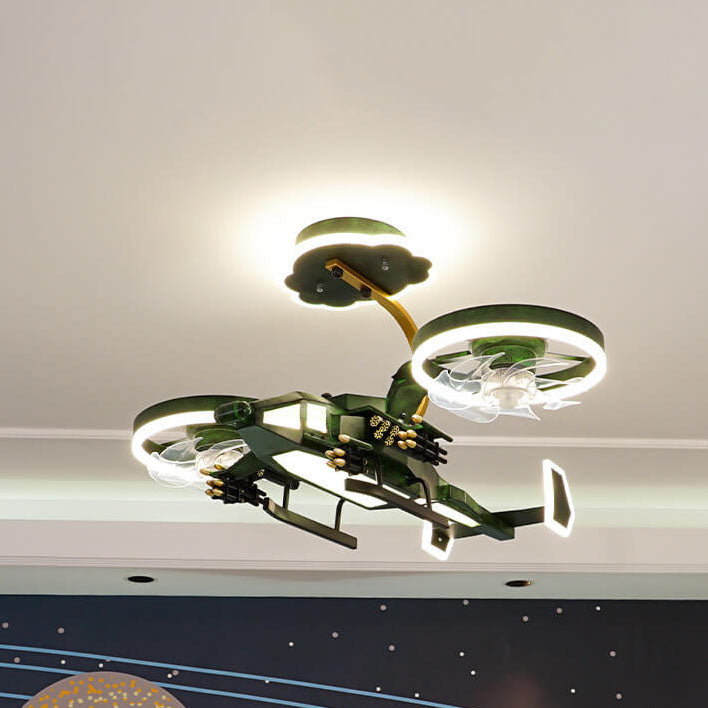 Modern Helicopter Mount Ceiling Fan Light