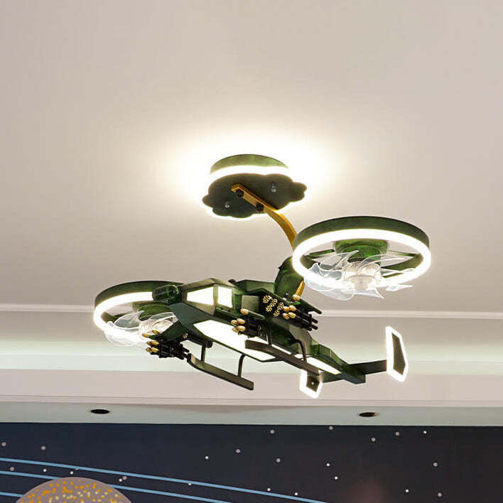 Modern Helicopter Mount Ceiling Fan Light
