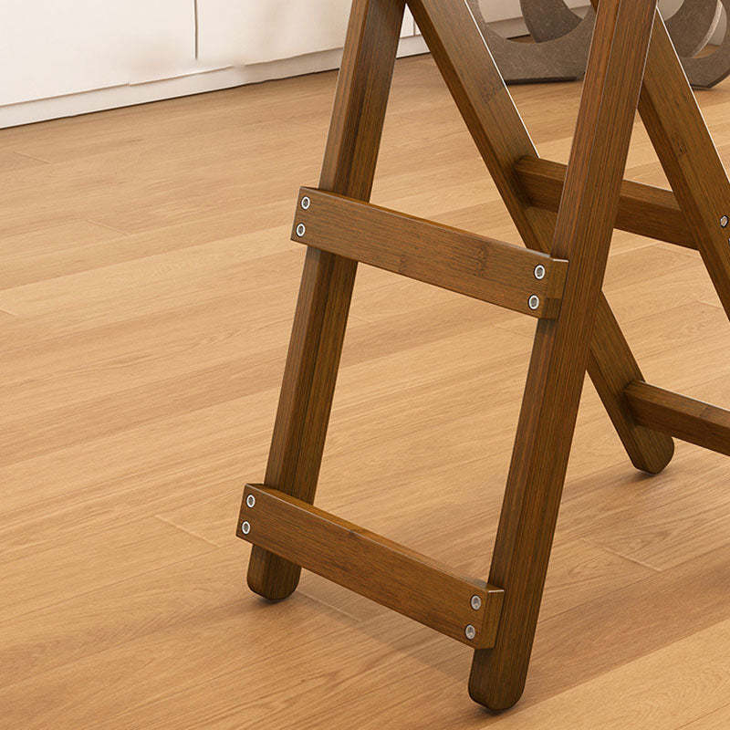 Contemporary Bamboo X-Leg Foldable Bar Stool