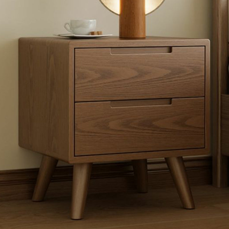 Modern Rubber Wood Bedside Nightstand