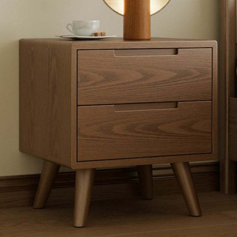 Modern Rubber Wood Bedside Nightstand