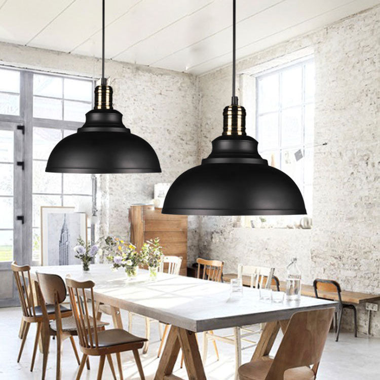 Industrial Dome Pot Lid Iron Pendant