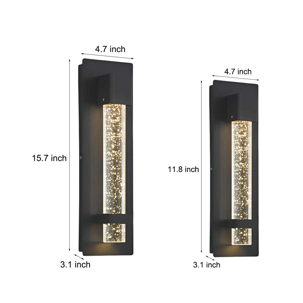 11.8 Inch Waterproof Hardwired Bubbles Glass Outdoor Wall Light-Lighom