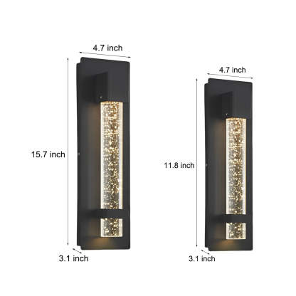 11.8 Inch Waterproof Hardwired Bubbles Glass Outdoor Wall Light-Lighom