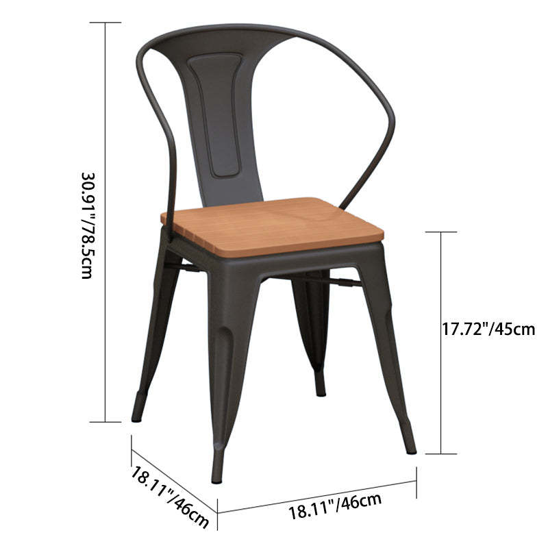 Nordic Plastic Square Outdoor Dining Chair