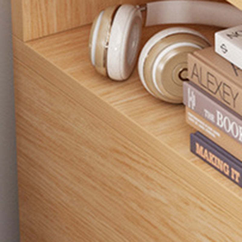 Scandinavian Artificial Panel 2-Drawer Nightstand — Natural Oak Color