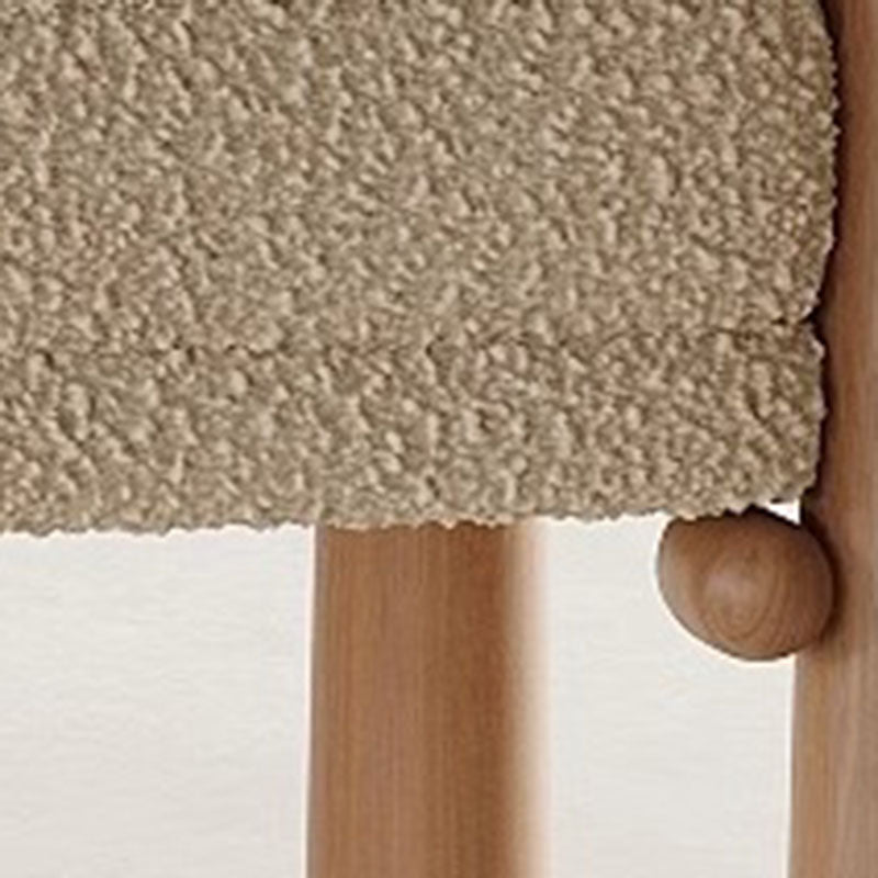 Modern Vertical Wood Lambswool Dining Chair